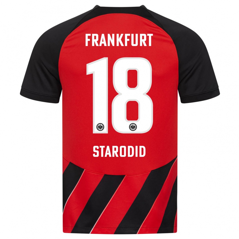 Kandiny Herren Daniel Starodid #18 Rot Schwarz Heimtrikot Trikot 2023/24 T-Shirt