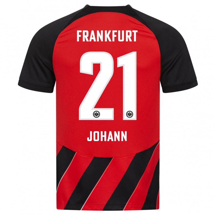 Kandiny Herren Hannah Johann #21 Rot Schwarz Heimtrikot Trikot 2023/24 T-Shirt