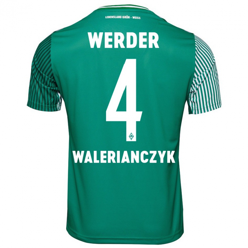 Kandiny Herren Dennis Walerianczyk #4 Grün Heimtrikot Trikot 2023/24 T-Shirt