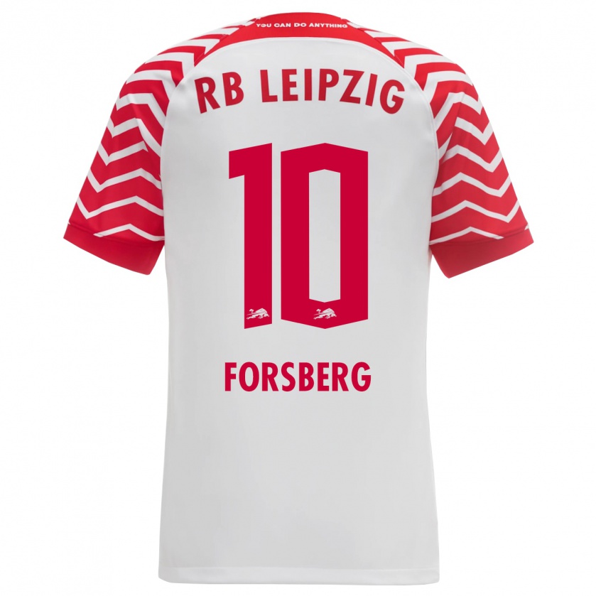 Kandiny Herren Emil Forsberg #10 Weiß Heimtrikot Trikot 2023/24 T-Shirt