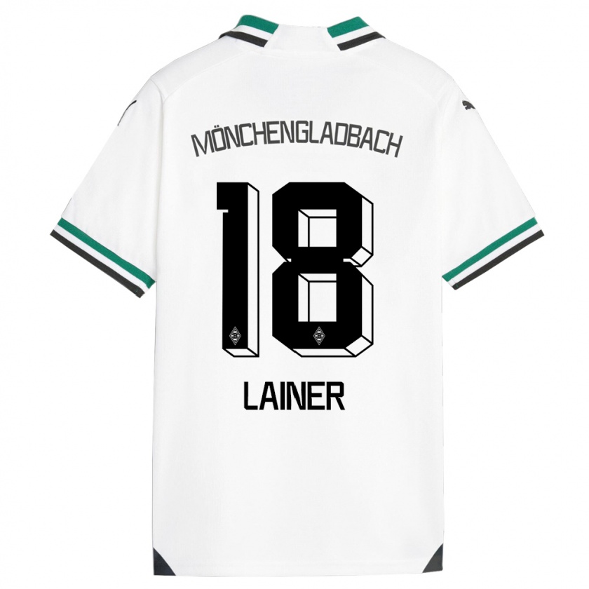 Kandiny Herren Stefan Lainer #18 Weiß Grün Heimtrikot Trikot 2023/24 T-Shirt