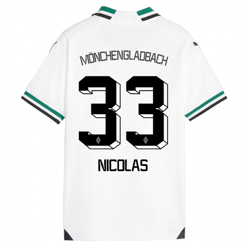 Kandiny Herren Moritz Nicolas #33 Weiß Grün Heimtrikot Trikot 2023/24 T-Shirt