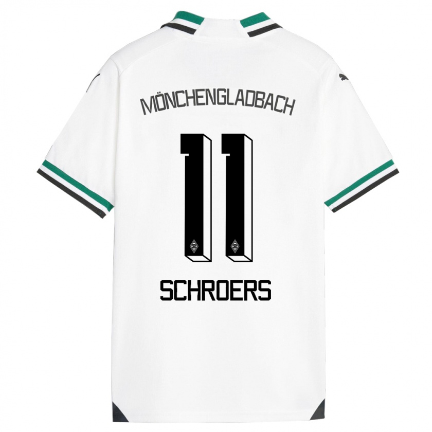 Kandiny Herren Mika Schroers #11 Weiß Grün Heimtrikot Trikot 2023/24 T-Shirt