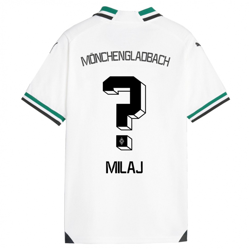 Kandiny Herren Adonis Milaj #0 Weiß Grün Heimtrikot Trikot 2023/24 T-Shirt