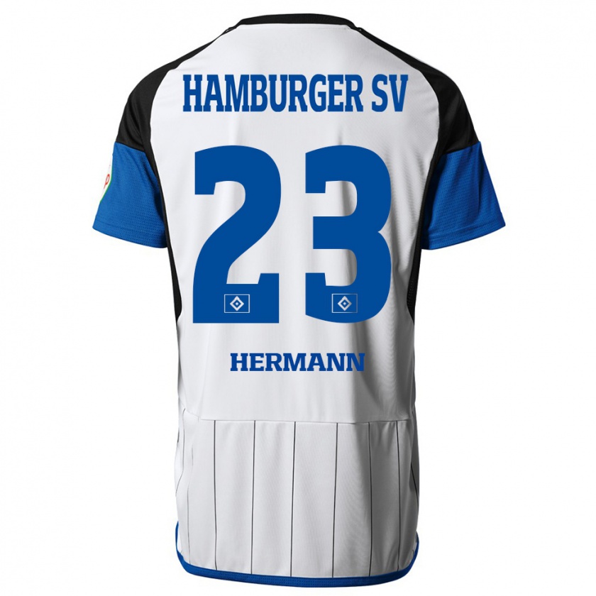 Kandiny Herren Hannes Hermann #23 Weiß Heimtrikot Trikot 2023/24 T-Shirt