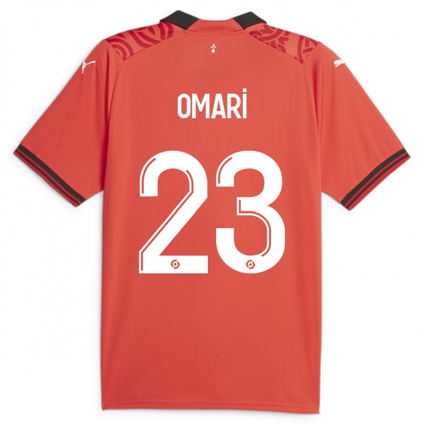 Kandiny Herren Warmed Omari #23 Rot Heimtrikot Trikot 2023/24 T-Shirt