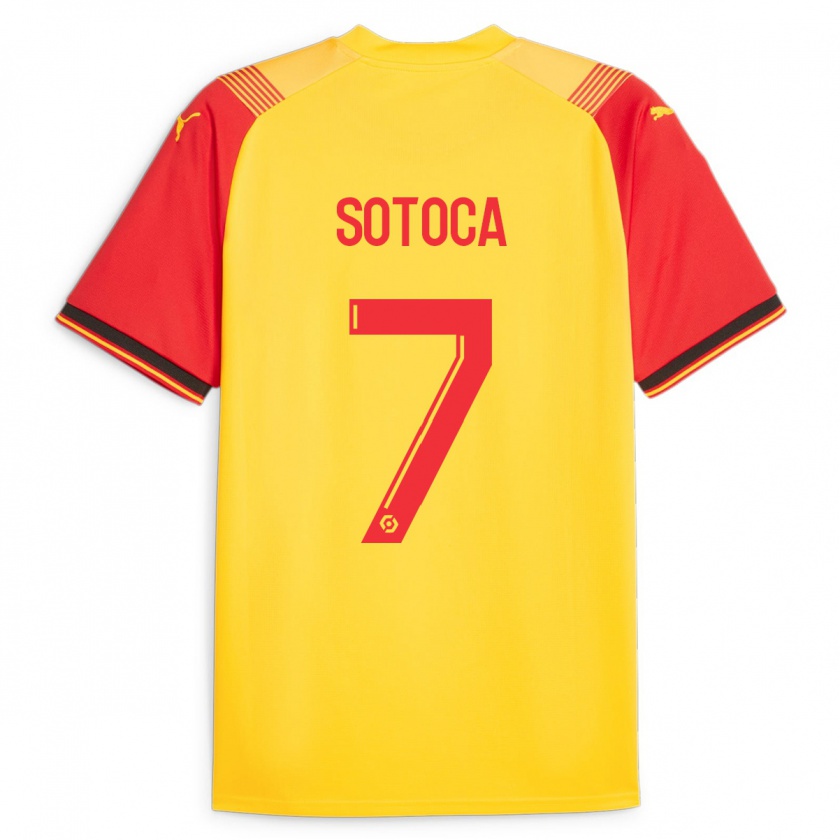 Kandiny Herren Florian Sotoca #7 Gelb Heimtrikot Trikot 2023/24 T-Shirt