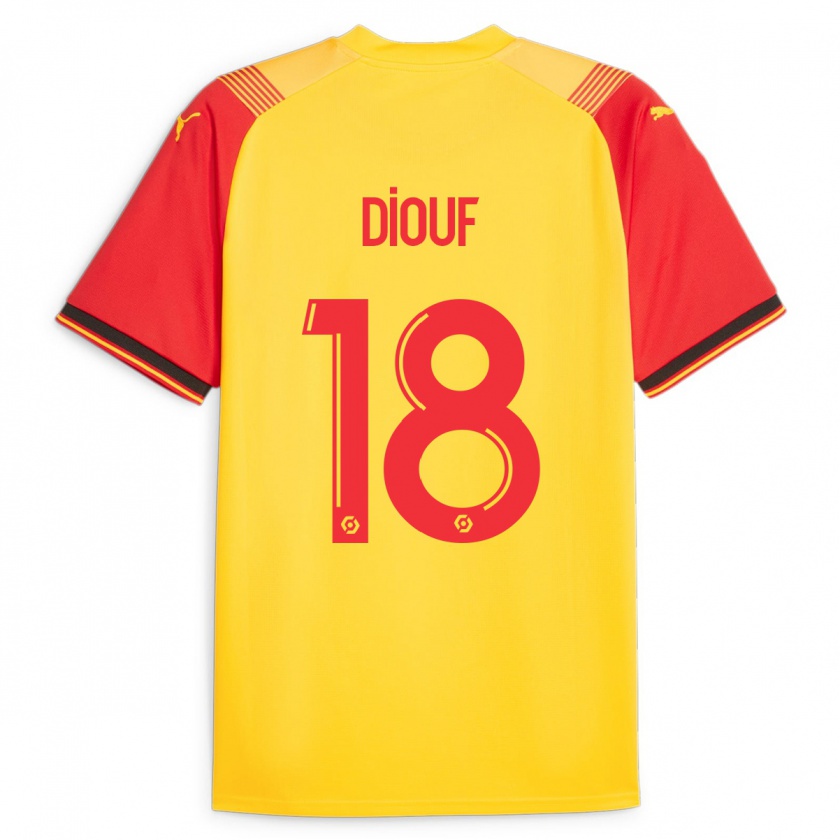Kandiny Herren Andy Diouf #18 Gelb Heimtrikot Trikot 2023/24 T-Shirt