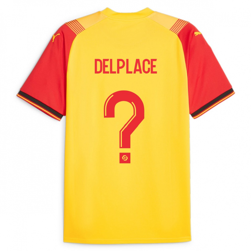 Kandiny Herren Adam Delplace #0 Gelb Heimtrikot Trikot 2023/24 T-Shirt