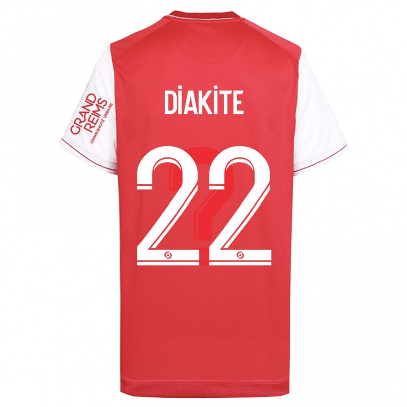 Kandiny Herren Oumar Diakité #22 Rot Heimtrikot Trikot 2023/24 T-Shirt