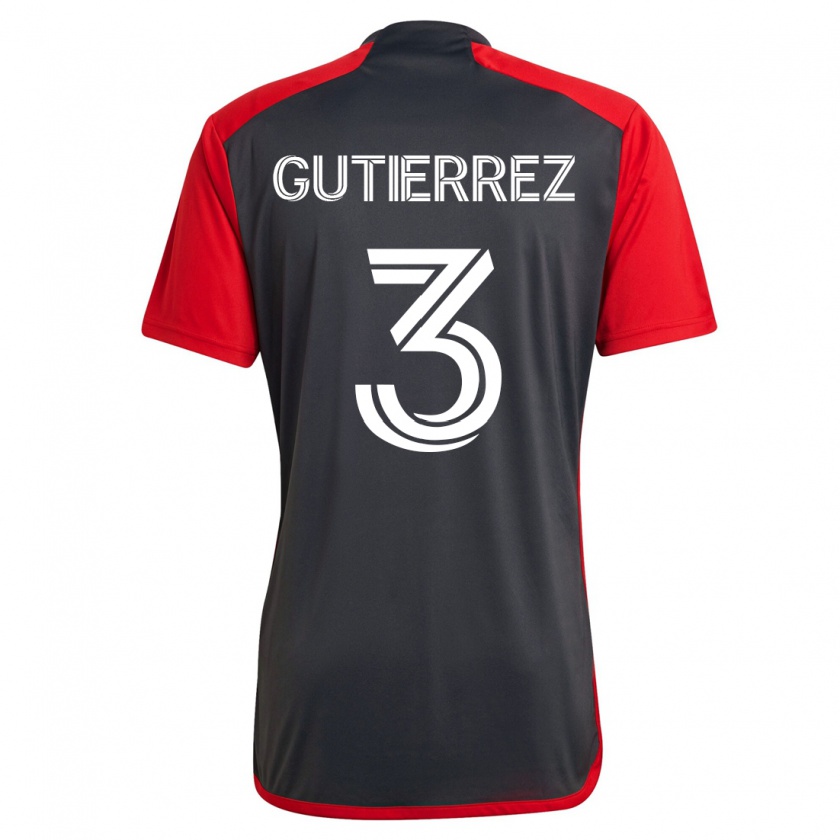 Kandiny Herren Cristián Gutiérrez #3 Grau Heimtrikot Trikot 2023/24 T-Shirt