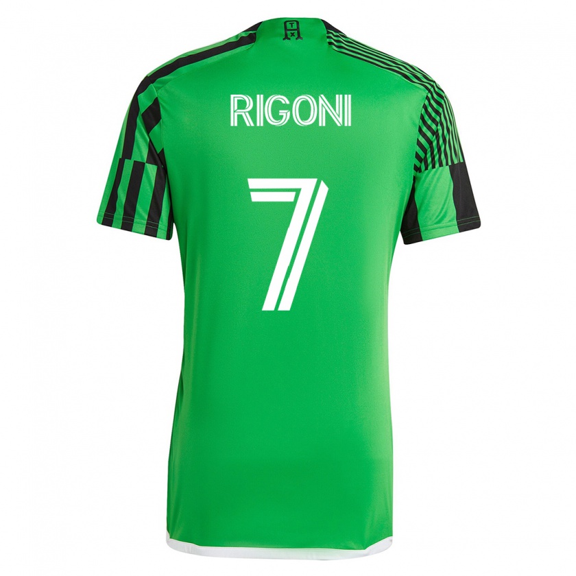 Kandiny Herren Emiliano Rigoni #7 Grün Schwarz Heimtrikot Trikot 2023/24 T-Shirt
