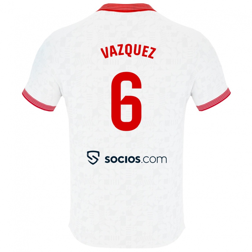 Kandiny Herren Manolo Vázquez #6 Weiß Heimtrikot Trikot 2023/24 T-Shirt