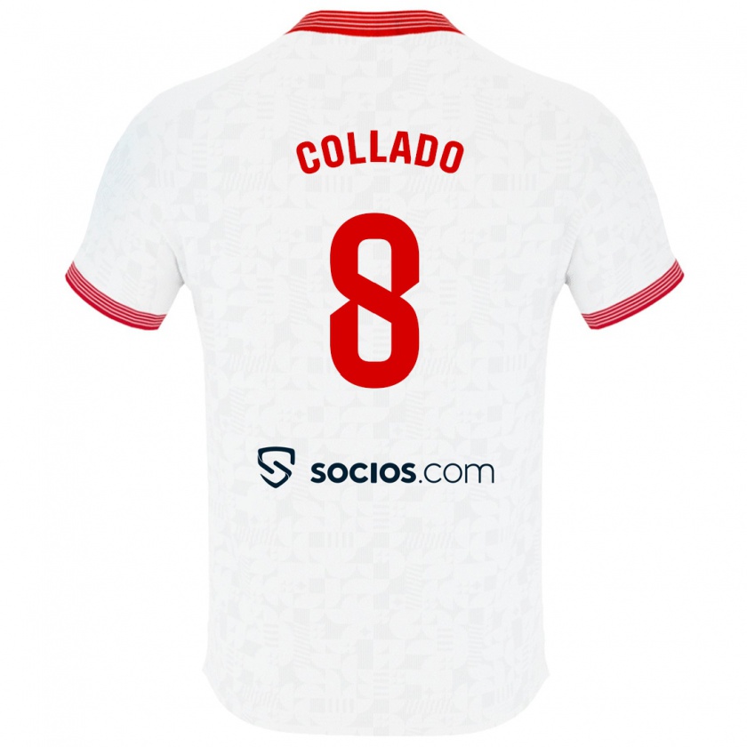 Kandiny Herren Alberto Collado #8 Weiß Heimtrikot Trikot 2023/24 T-Shirt