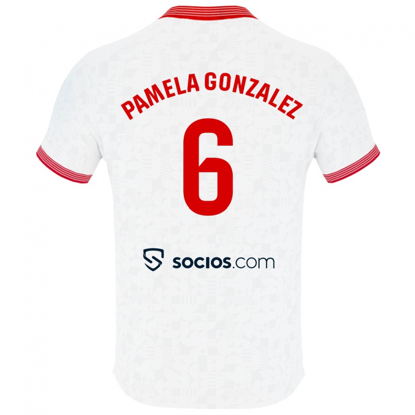 Kandiny Herren Cinthia Pamela González Medina #6 Weiß Heimtrikot Trikot 2023/24 T-Shirt