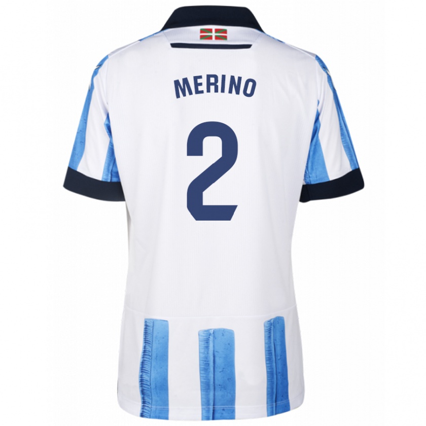 Kandiny Herren Jon Merino #2 Blau Weiss Heimtrikot Trikot 2023/24 T-Shirt