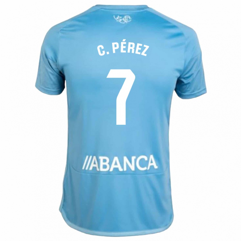 Kandiny Herren Carles Pérez #7 Blau Heimtrikot Trikot 2023/24 T-Shirt