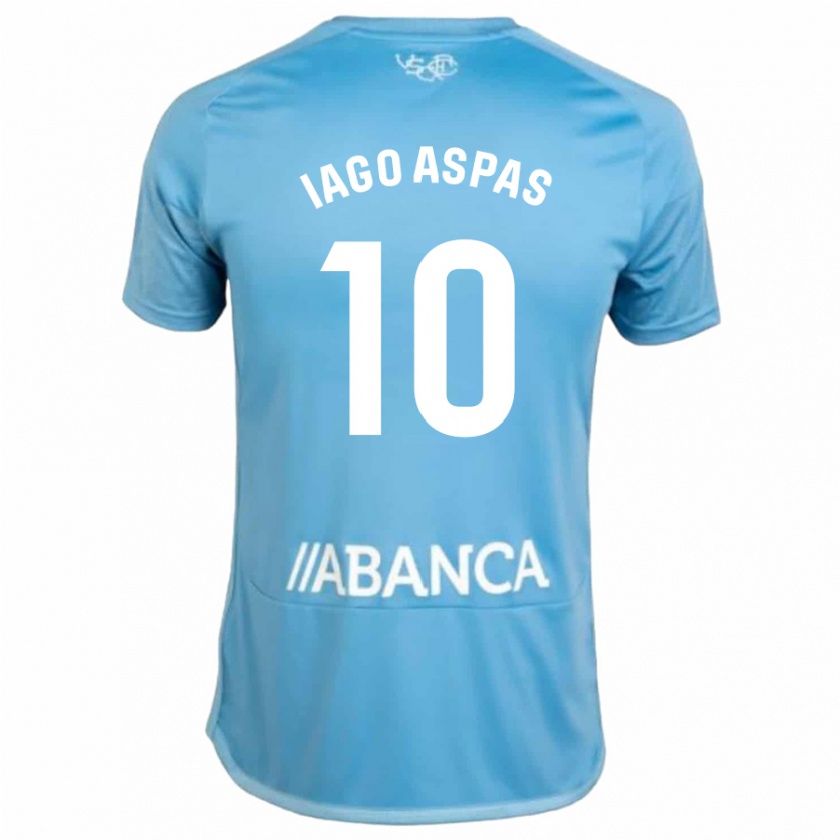 Kandiny Herren Iago Aspas #10 Blau Heimtrikot Trikot 2023/24 T-Shirt
