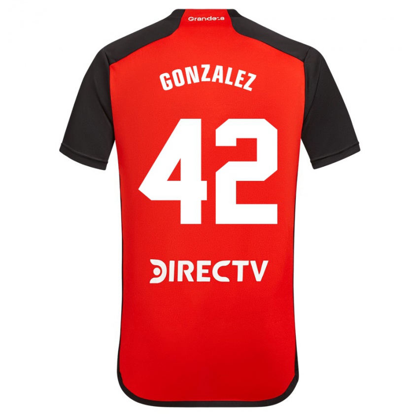 Kandiny Herren Alexis González #42 Rot Auswärtstrikot Trikot 2023/24 T-Shirt