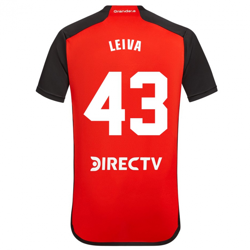 Kandiny Herren Tobías Leiva #43 Rot Auswärtstrikot Trikot 2023/24 T-Shirt