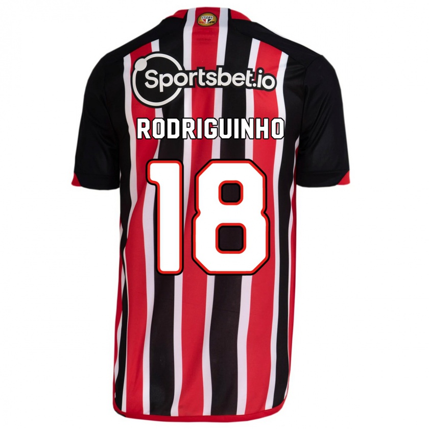 Kandiny Herren Rodriguinho #18 Blau Rot Auswärtstrikot Trikot 2023/24 T-Shirt