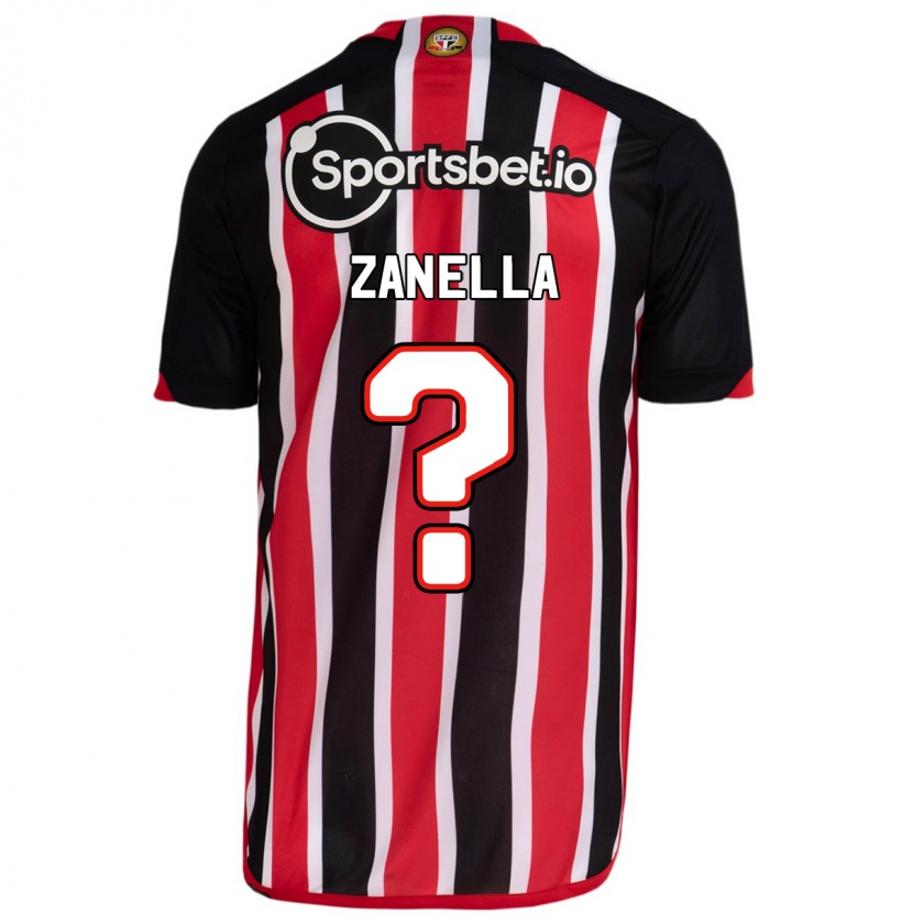 Kandiny Herren Matheus Zanella #0 Blau Rot Auswärtstrikot Trikot 2023/24 T-Shirt