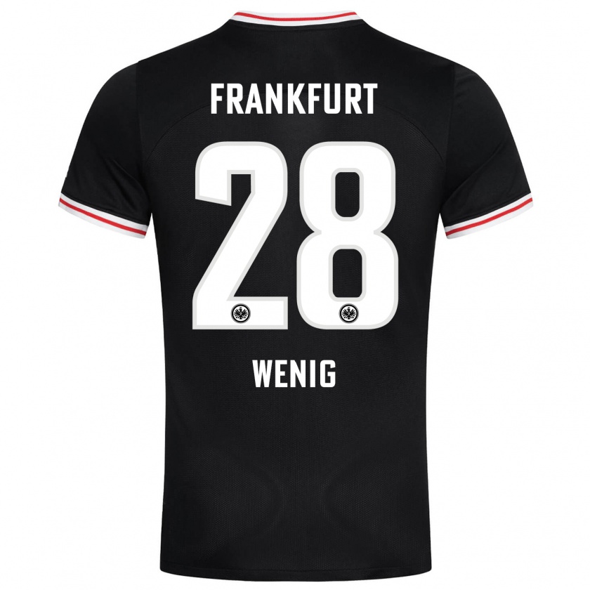 Kandiny Herren Marcel Wenig #28 Schwarz Auswärtstrikot Trikot 2023/24 T-Shirt