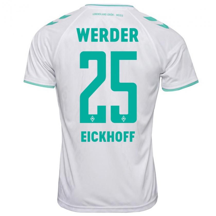Kandiny Herren Mika Eickhoff #25 Weiß Auswärtstrikot Trikot 2023/24 T-Shirt