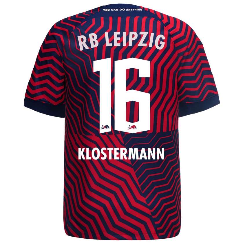 Kandiny Herren Lukas Klostermann #16 Blau Rot Auswärtstrikot Trikot 2023/24 T-Shirt