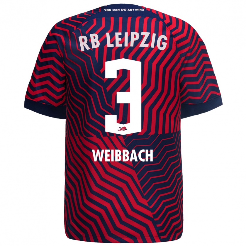 Kandiny Herren Noah Weißbach #3 Blau Rot Auswärtstrikot Trikot 2023/24 T-Shirt