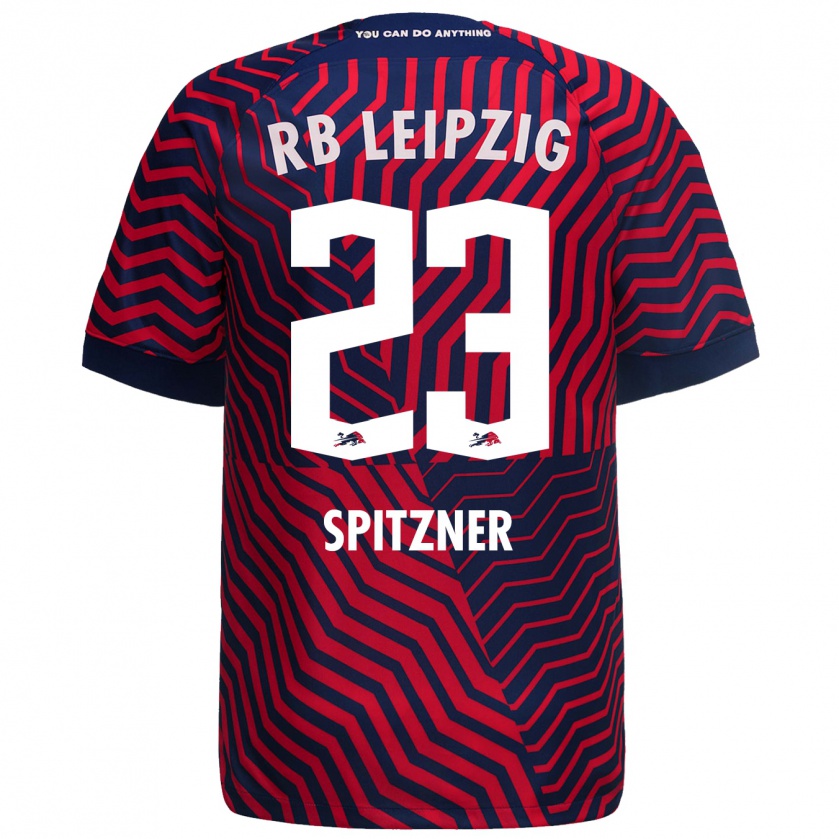 Kandiny Herren Kyra Spitzner #23 Blau Rot Auswärtstrikot Trikot 2023/24 T-Shirt