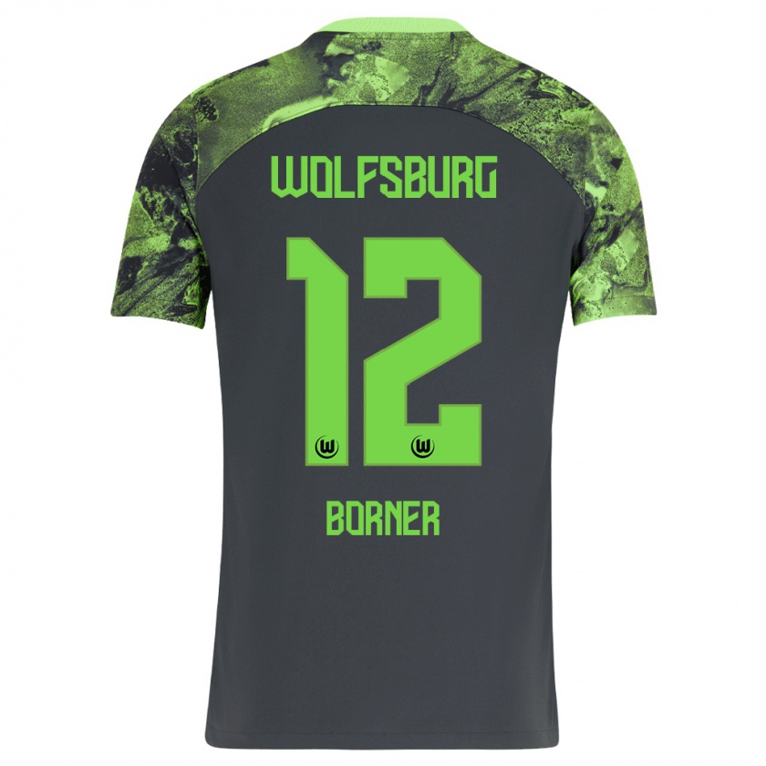Kandiny Herren Benedikt Börner #12 Dunkelgrau Auswärtstrikot Trikot 2023/24 T-Shirt