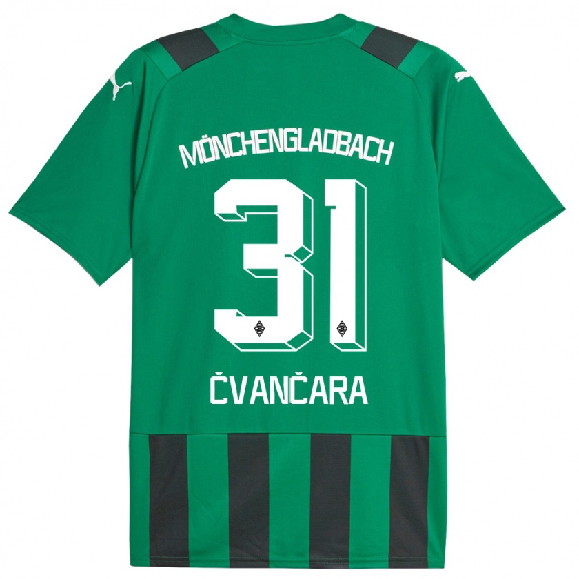 Kandiny Herren Tomas Cvancara #31 Schwarz Grün Auswärtstrikot Trikot 2023/24 T-Shirt