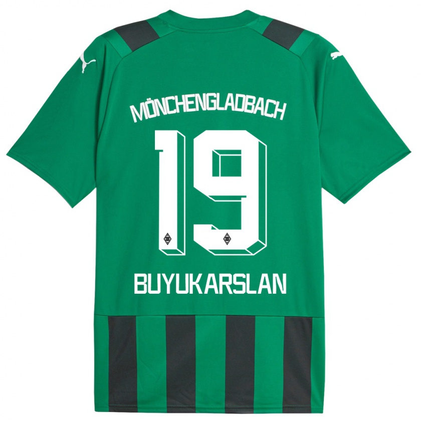 Kandiny Herren Oguzcan Büyükarslan #19 Schwarz Grün Auswärtstrikot Trikot 2023/24 T-Shirt