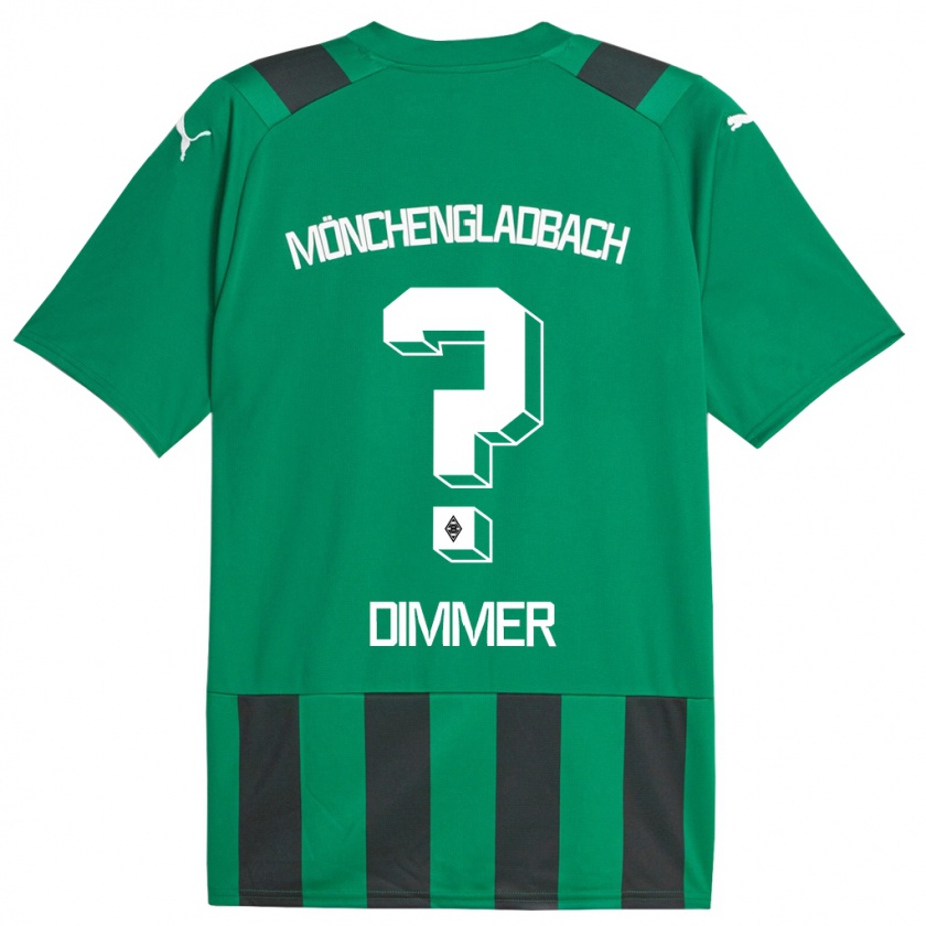 Kandiny Herren Florian Dimmer #0 Schwarz Grün Auswärtstrikot Trikot 2023/24 T-Shirt