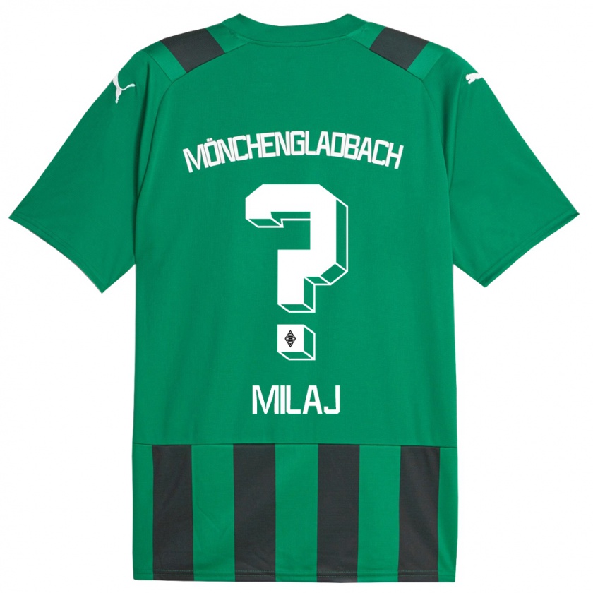 Kandiny Herren Adonis Milaj #0 Schwarz Grün Auswärtstrikot Trikot 2023/24 T-Shirt