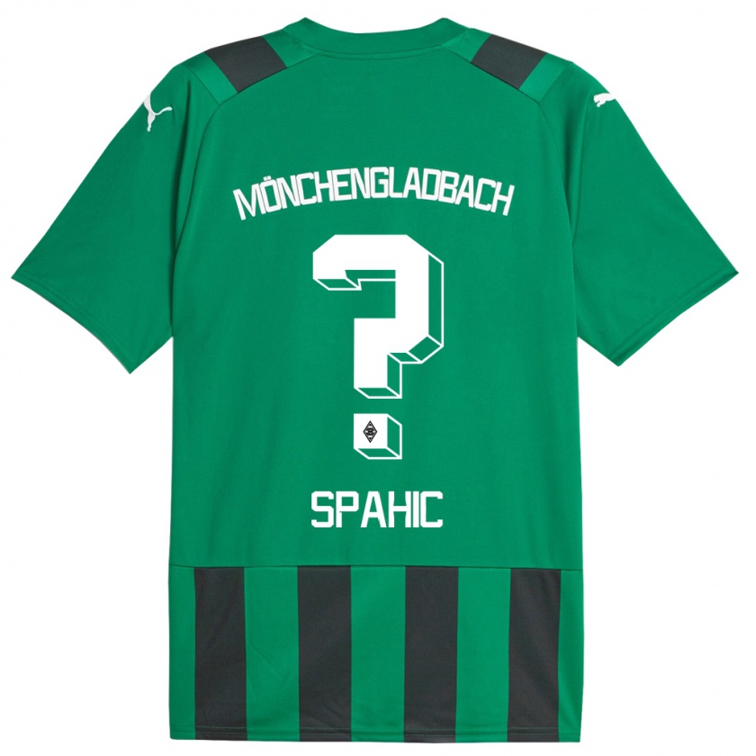 Kandiny Herren Armin Spahic #0 Schwarz Grün Auswärtstrikot Trikot 2023/24 T-Shirt
