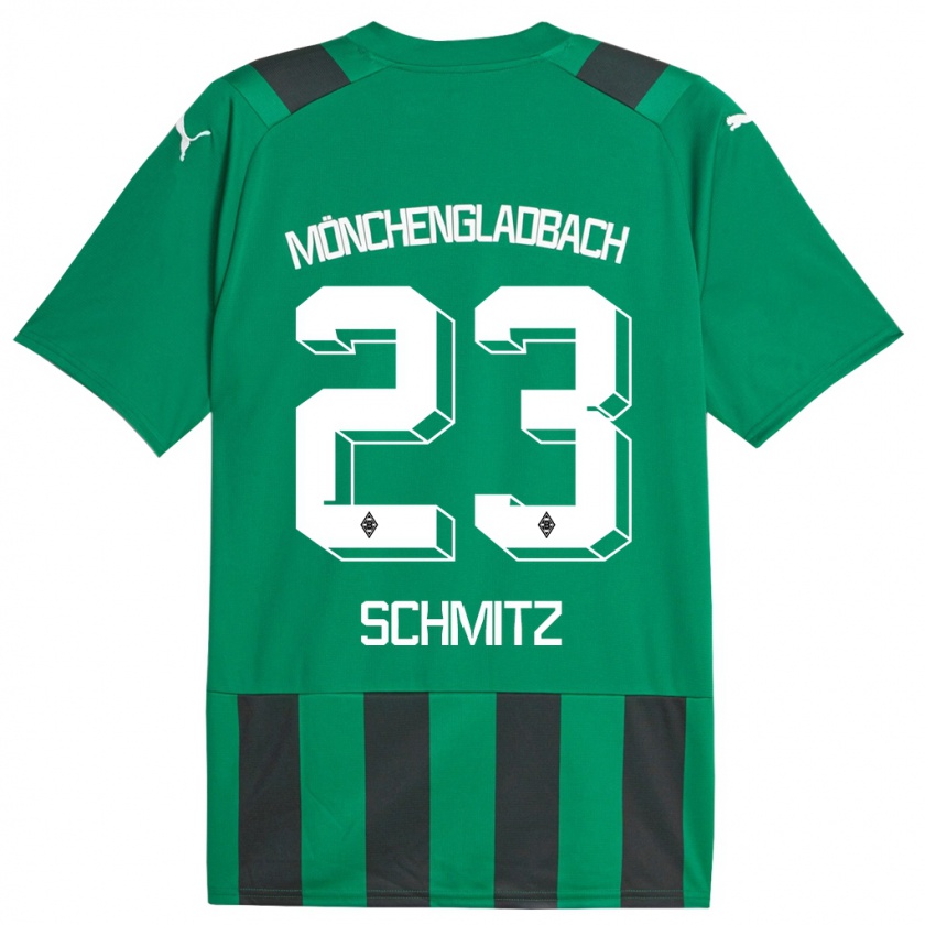 Kandiny Herren Sarah Schmitz #23 Schwarz Grün Auswärtstrikot Trikot 2023/24 T-Shirt