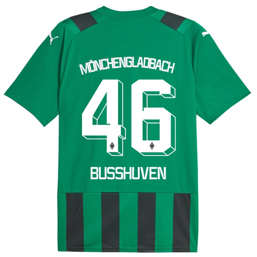 Kandiny Herren Alina Busshuven #46 Schwarz Grün Auswärtstrikot Trikot 2023/24 T-Shirt