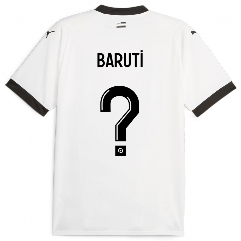 Kandiny Herren Kelian Baruti #0 Weiß Auswärtstrikot Trikot 2023/24 T-Shirt