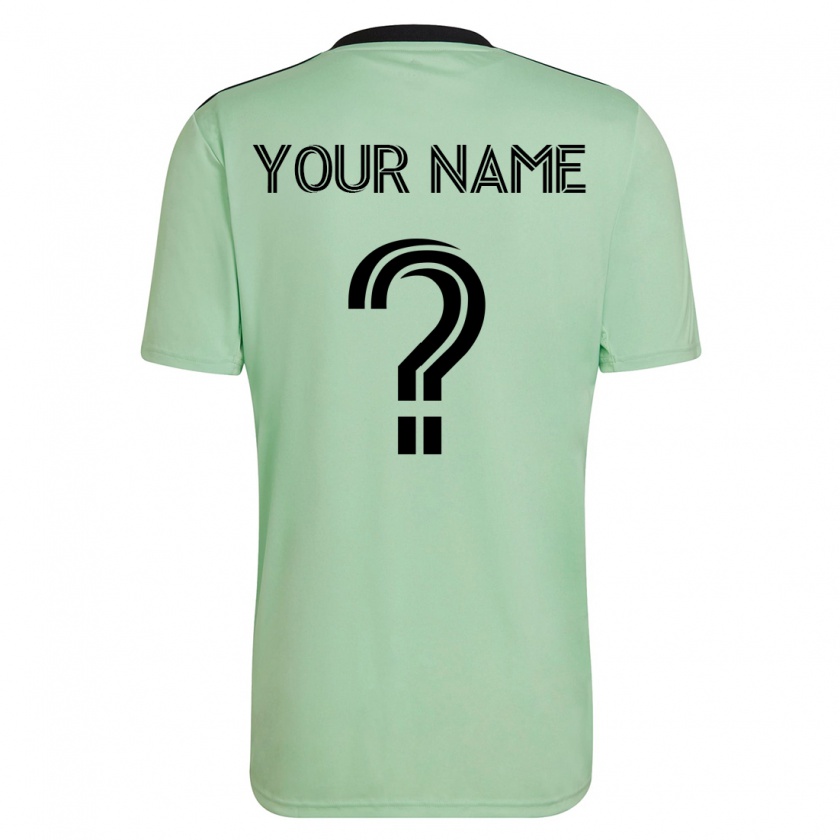 Kandiny Herren Ihren Namen #0 Hellgrün Auswärtstrikot Trikot 2023/24 T-Shirt