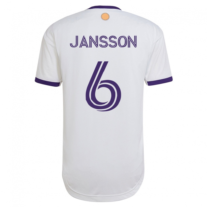 Kandiny Herren Robin Jansson #6 Weiß Auswärtstrikot Trikot 2023/24 T-Shirt