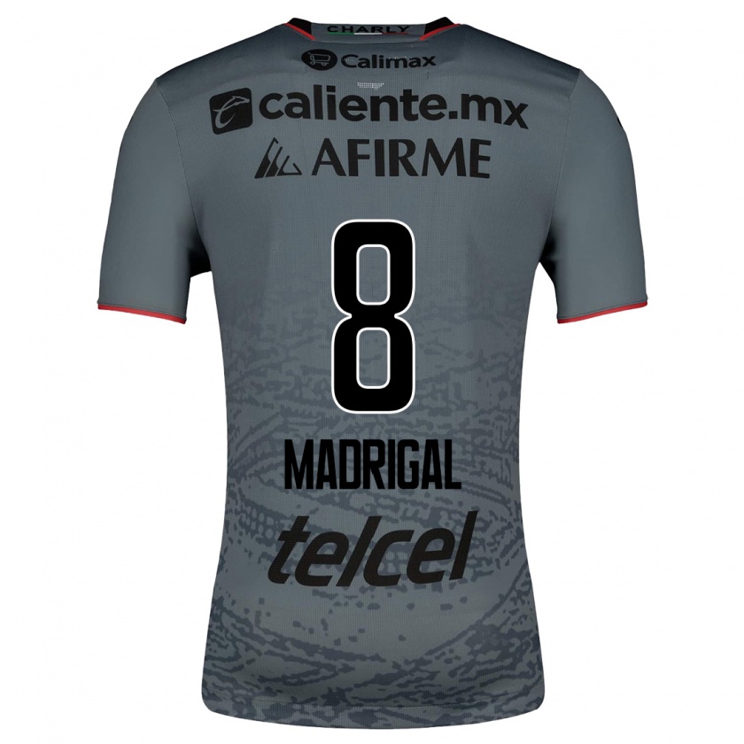 Kandiny Herren Fernando Madrigal #8 Grau Auswärtstrikot Trikot 2023/24 T-Shirt