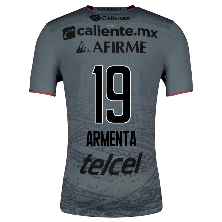 Kandiny Herren Eduardo Armenta #19 Grau Auswärtstrikot Trikot 2023/24 T-Shirt