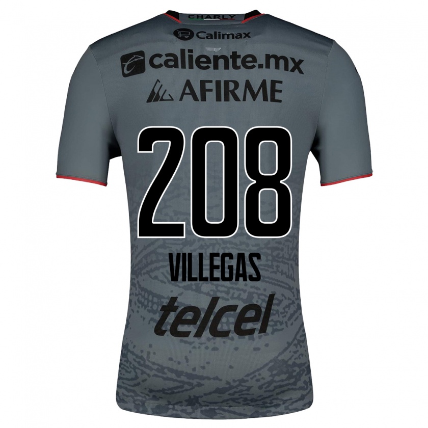 Kandiny Herren Óscar Villegas #208 Grau Auswärtstrikot Trikot 2023/24 T-Shirt