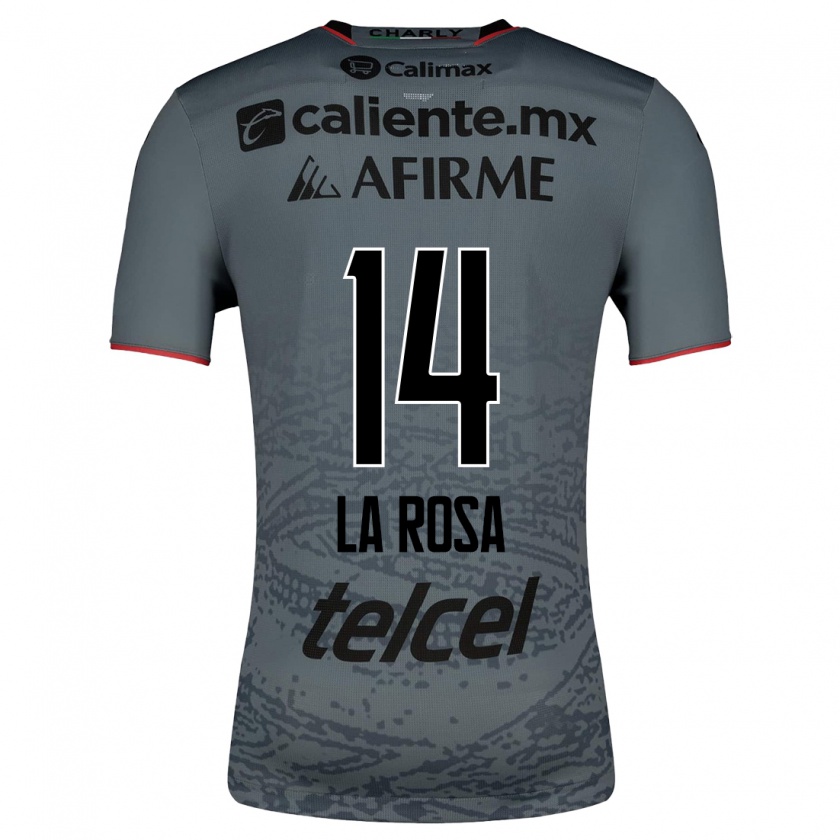 Kandiny Herren Joselyn De La Rosa #14 Grau Auswärtstrikot Trikot 2023/24 T-Shirt