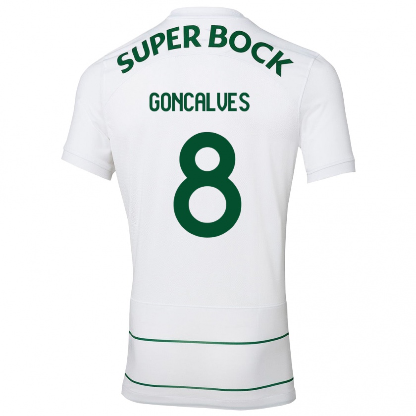 Kandiny Herren Pedro Gonçalves #8 Weiß Auswärtstrikot Trikot 2023/24 T-Shirt