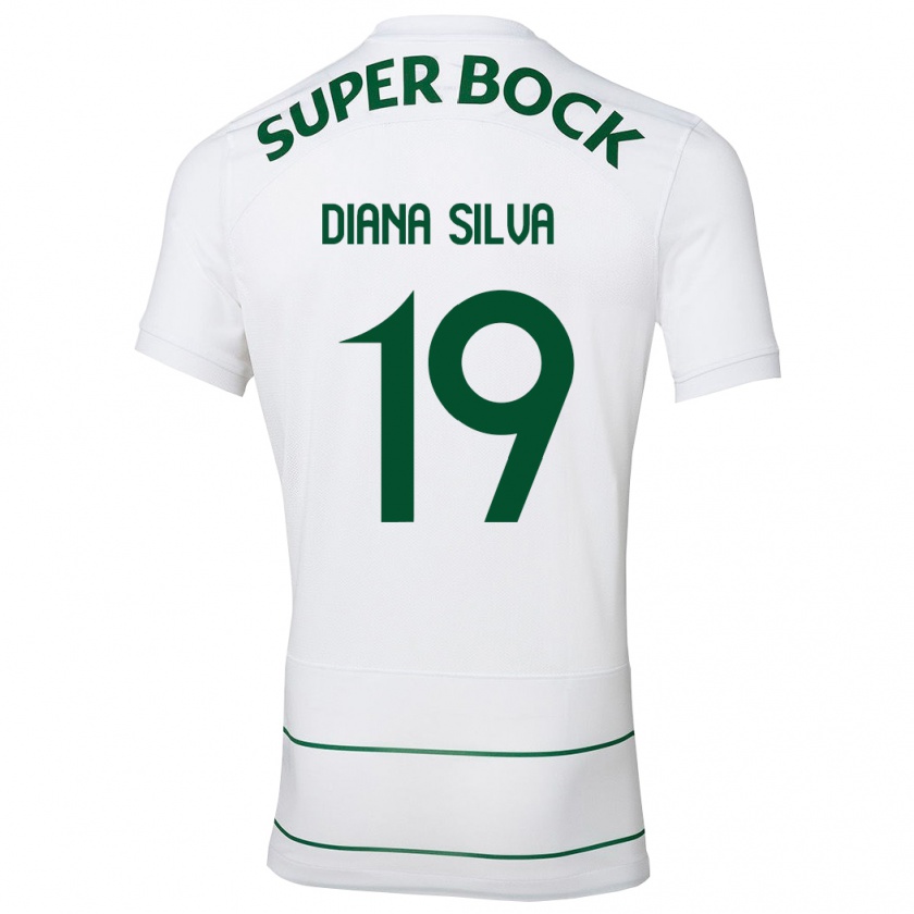 Kandiny Herren Diana Micaela Abreu De Sousa E Silva #19 Weiß Auswärtstrikot Trikot 2023/24 T-Shirt