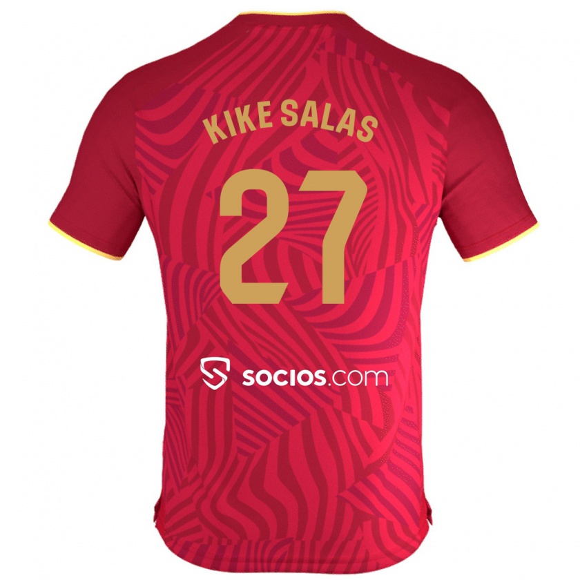 Kandiny Herren Kike Salas #27 Rot Auswärtstrikot Trikot 2023/24 T-Shirt