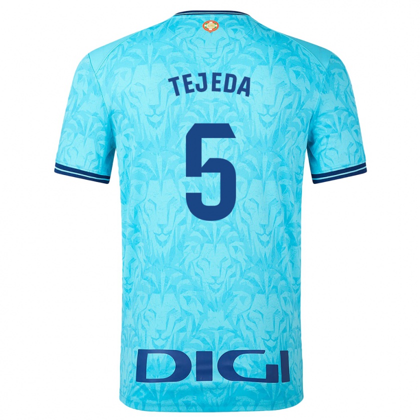 Kandiny Herren Diego Tejeda #5 Himmelblau Auswärtstrikot Trikot 2023/24 T-Shirt